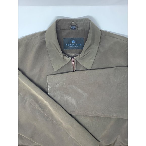 Kenneth Cole Reaction Dark Brown‎ Full Zipper Men's Outdoor Rain Jacket Size XL - Picture 5 of 7